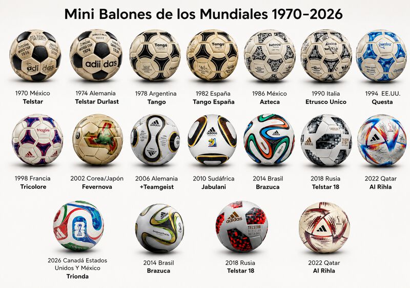 Set 18 Mini Balones Coleccionables Futbol Histo... image number null
