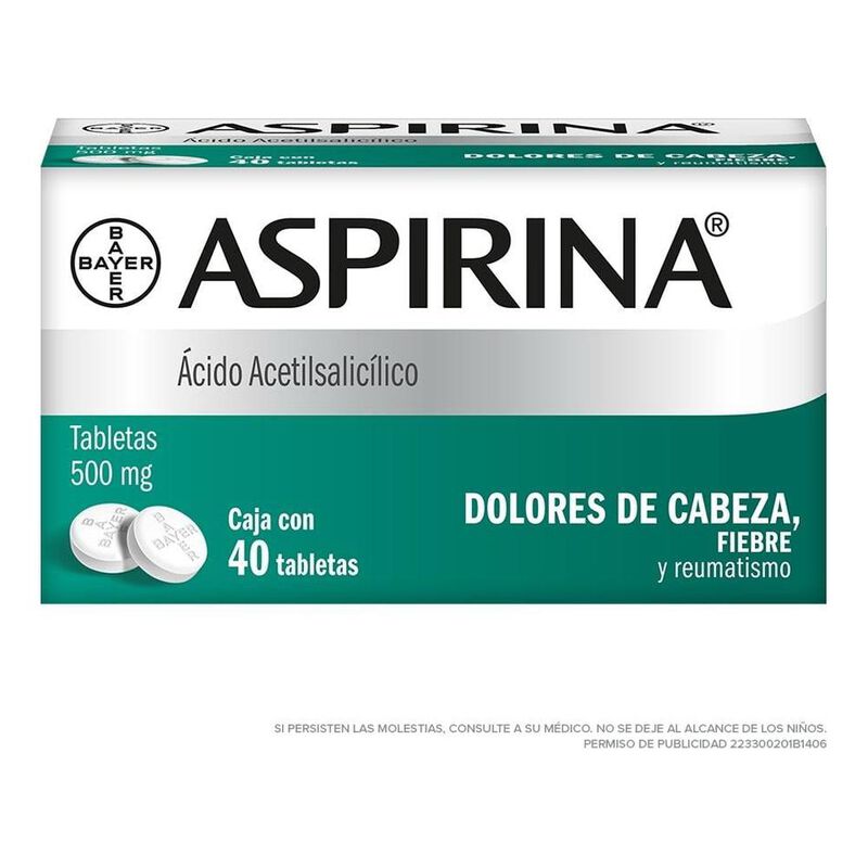 Aspirina 40 Tabletas 500 Mg image number null
