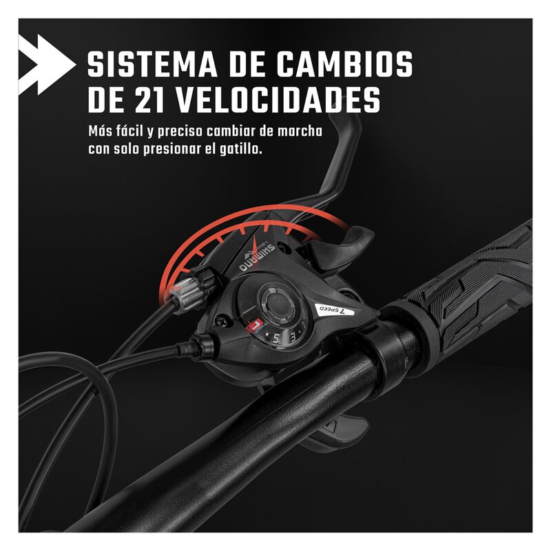 Bicicleta Monta&ntilde;a Rodada 26 Frenos Disco 21 Vel... image number null