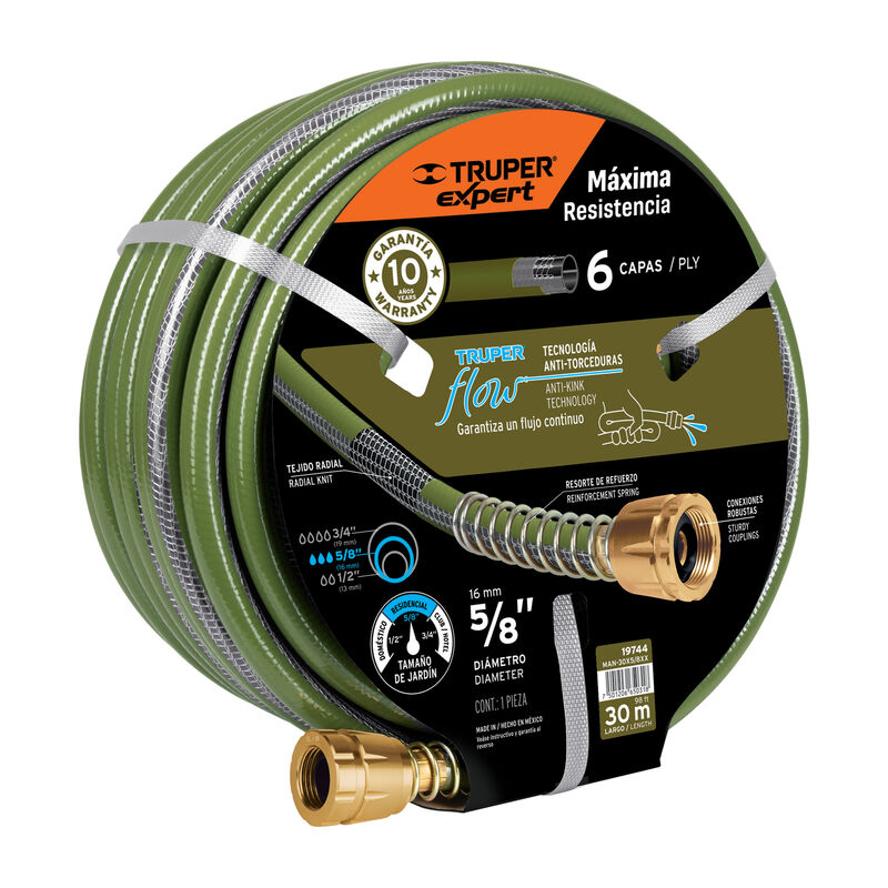 Manguera 5/8' Anti-Torceduras 6 Capas 30M conex... image number null