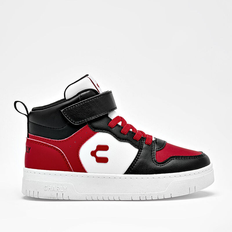 Charly tenis para ni&ntilde;o  rojo negro blanco cod 1... image number null