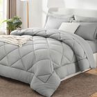 Juego De Edred&oacute;n Cozylux Doble 7 Piezas Gris Claro