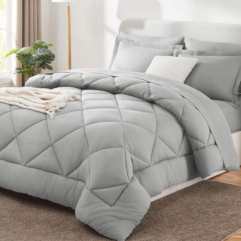 Juego De Edred&oacute;n Cozylux Doble 7 Piezas Gris Cl... image number null