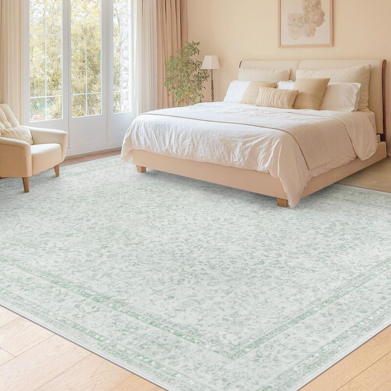 Alfombra Losbulake 274 cm &times; 366 cm Verde Floral... image number null
