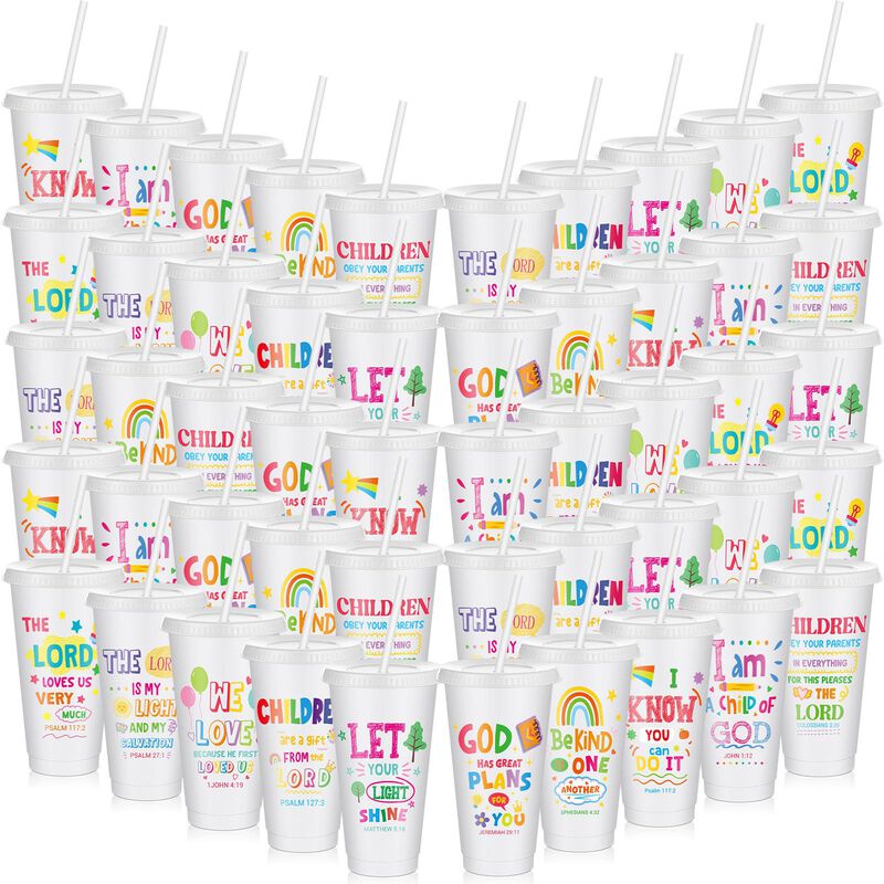 Vasos Para Beber Uiifan 710 ml Con Tapas Y Paji... image number null