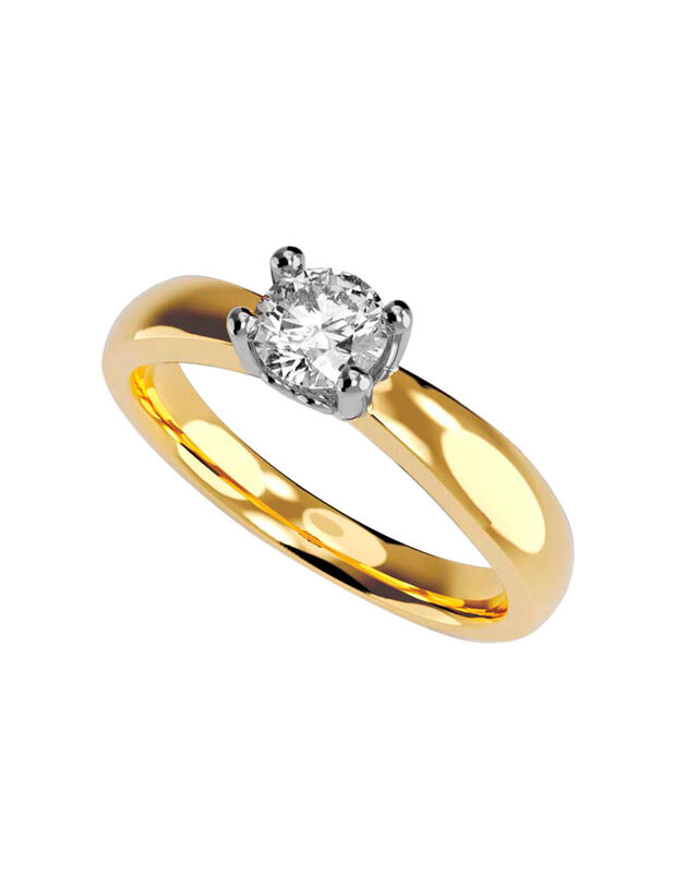 Anillo de Compromiso de 14K con Diamante de Lab... image number null