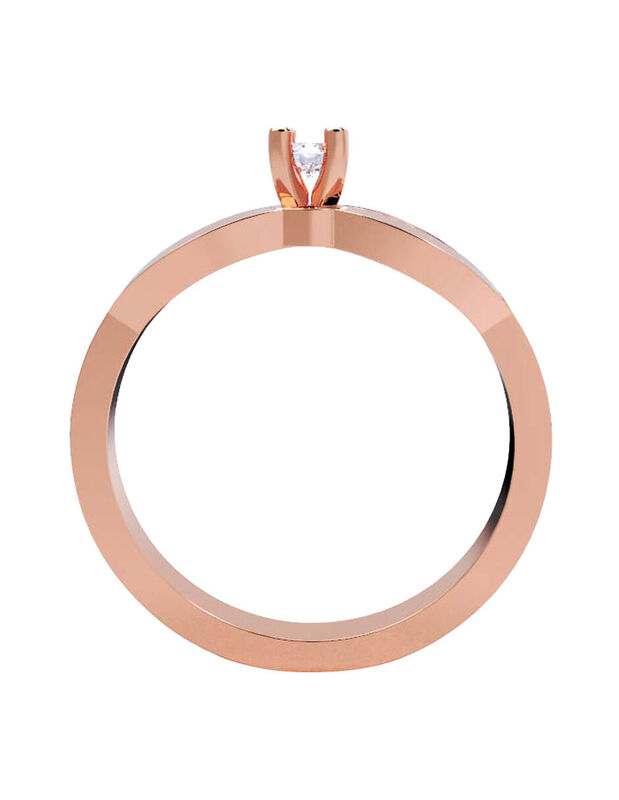 Anillo de Compromiso de 14K con Diamante de Lab... image number null