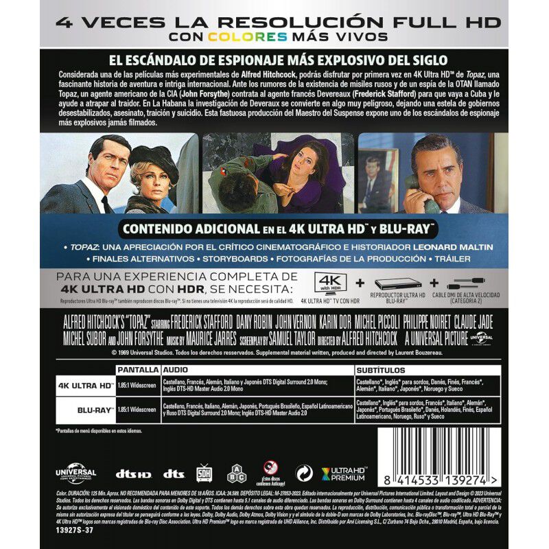 Topaz (4k Uhd Y Blu-ray) [blu-ray] image number null