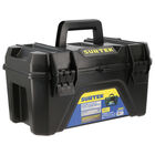 Caja portaherramientas pl&aacute;stica color negro con broches pl&aacute;sticos y charola 19" Surtek