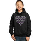Sudadera Con Capucha Word Art Para Ni&ntilde;o - Coraz&oacute;n XOXO - Negro
