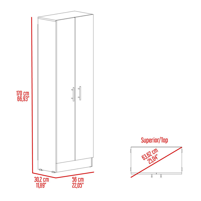 Alacena Multiusos 170 Blanco Virtual Muebles image number null