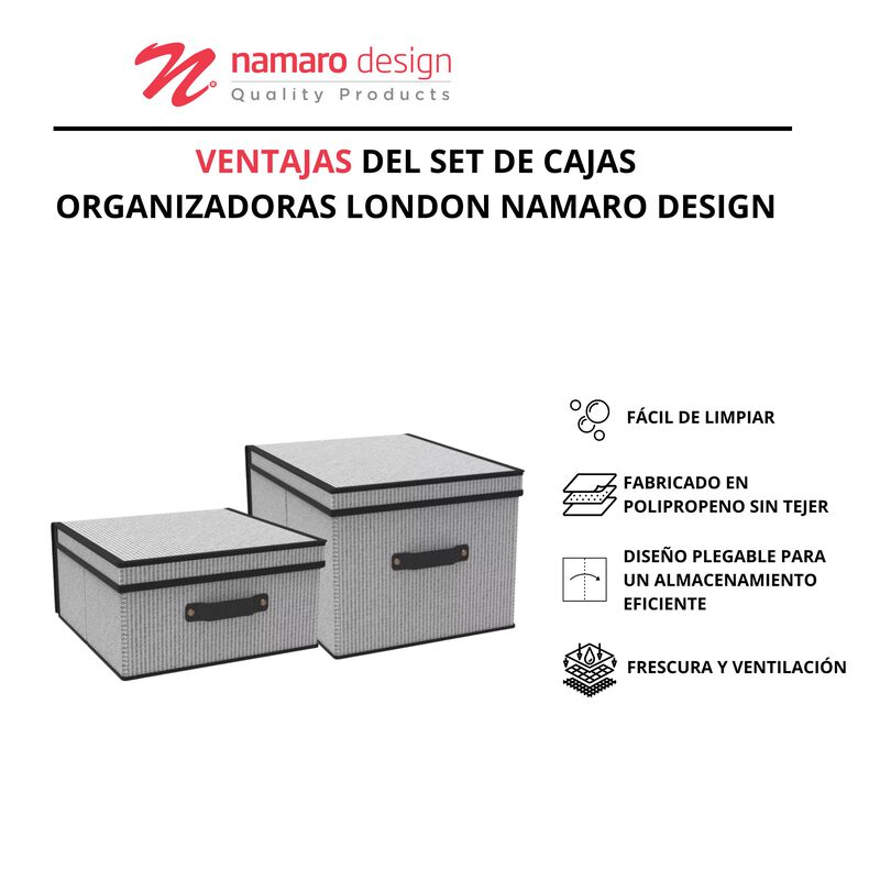 Set De Cajas Organizadoras London Namaro Design image number null