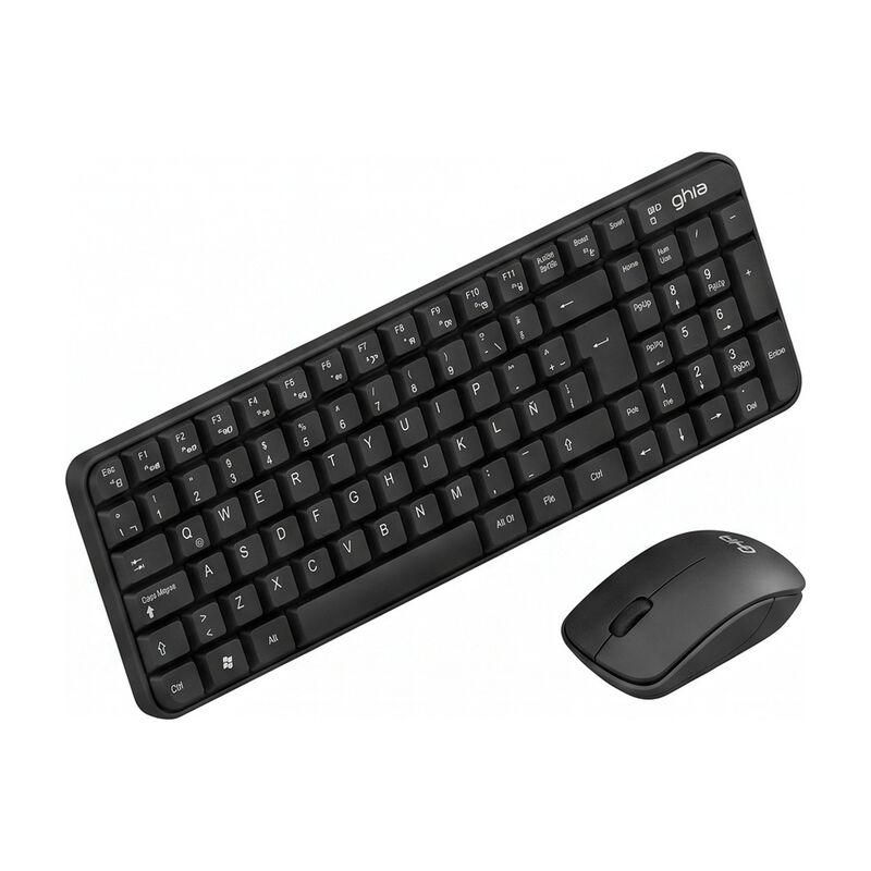 Kit Teclado Y Mouse Ghia Inal&aacute;mbrico 2.4ghz Neg... image number null