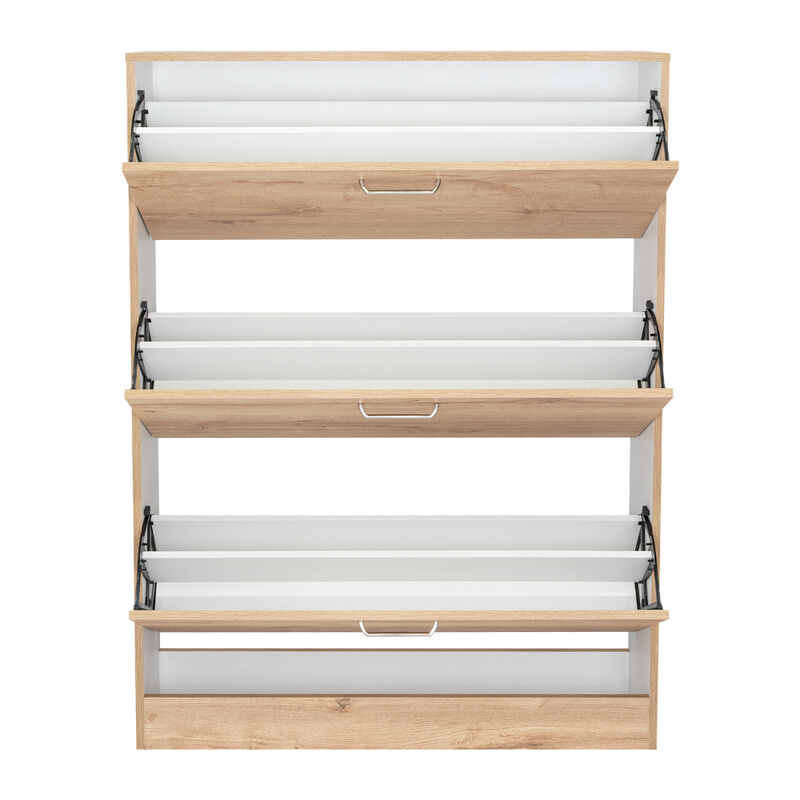 Zapatero Merl&iacute;n Caf&eacute; Claro Y Blanco Virtual Mue... image number null