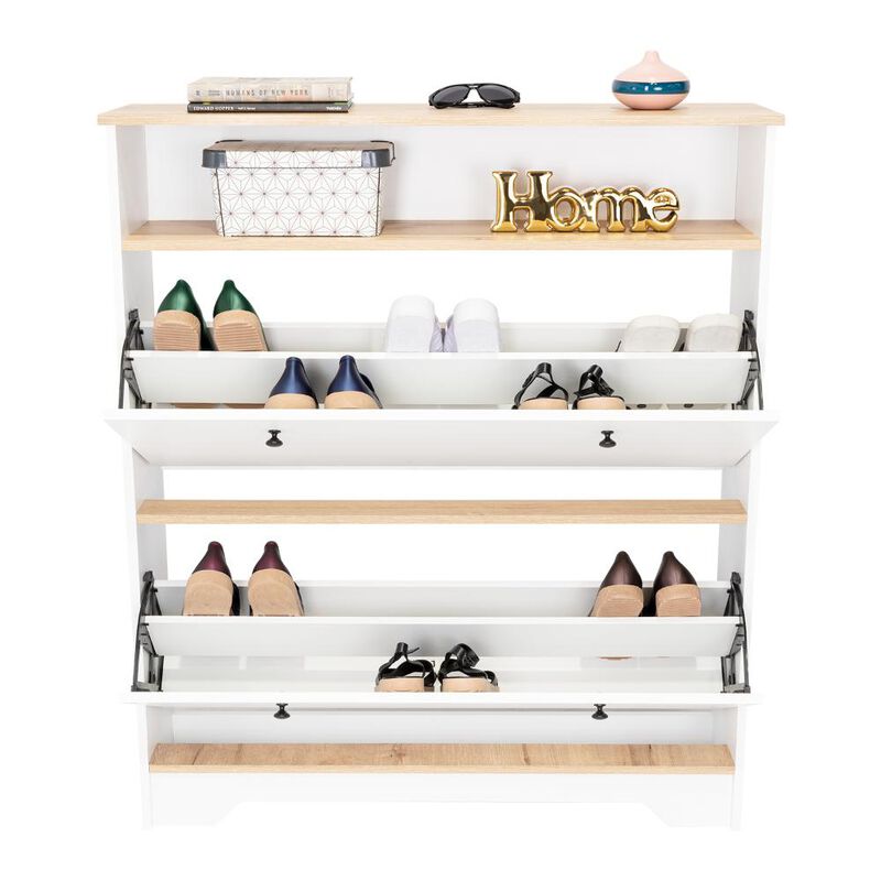 Zapatero Merl&iacute;n  Caf&eacute; Claro Y Blanco Virtual Mu... image number null