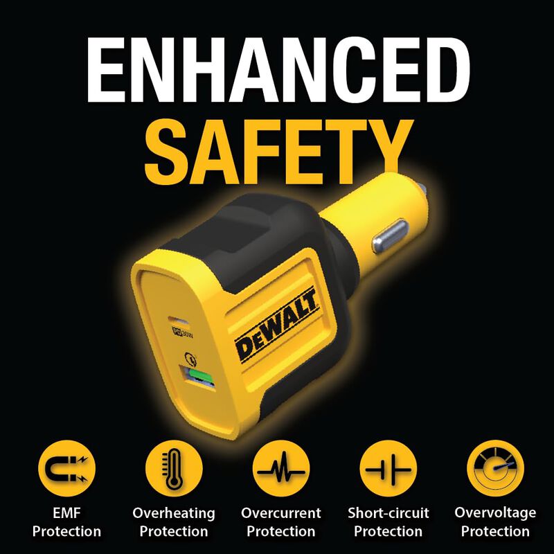 Adaptador De Cargador De Coche Dewalt Usb + Usb... image number null