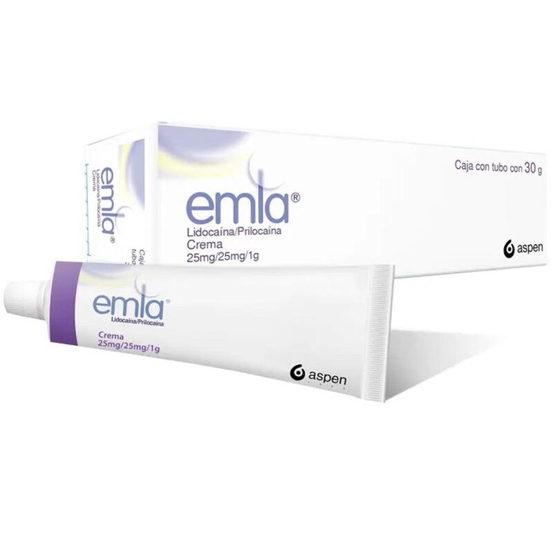 Emla 25mg/25mg/1g caja con 1 tubo de 30g crema image number null