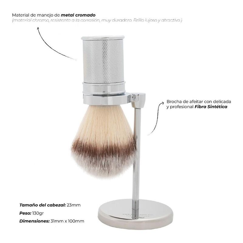 Kit The Shaving Co Brocha Afeitar Metal Con Bas... image number null