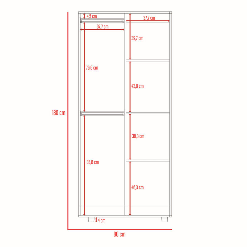 Closet Derek Humo y Blanco Virtual Muebles image number null