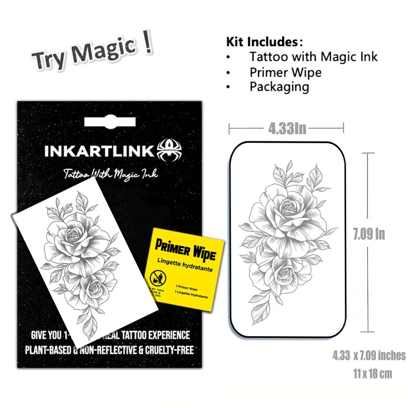 Tatuajes Temporales Inkartlink Flor 12 Impermea... image number null