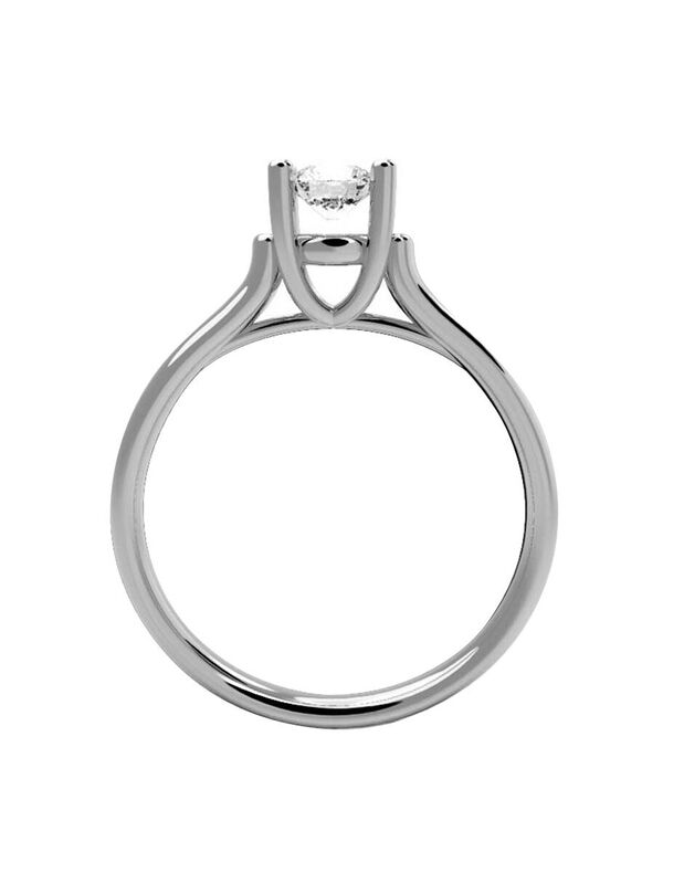 Anillo de Compromiso en Oro de 10K con Circonia... image number null