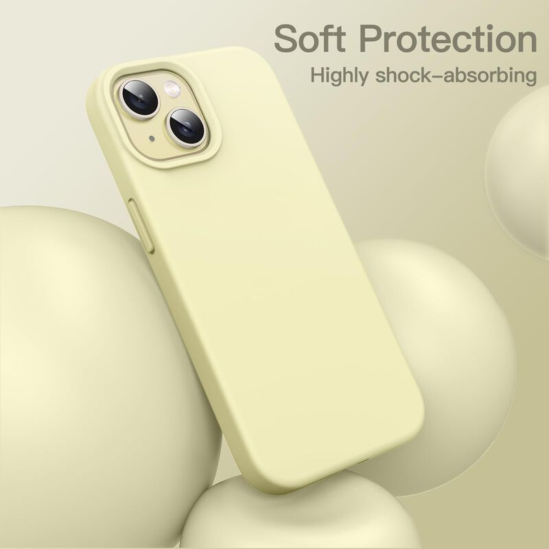 Funda JETech Silicona Amarillo para iPhone 15 image number null