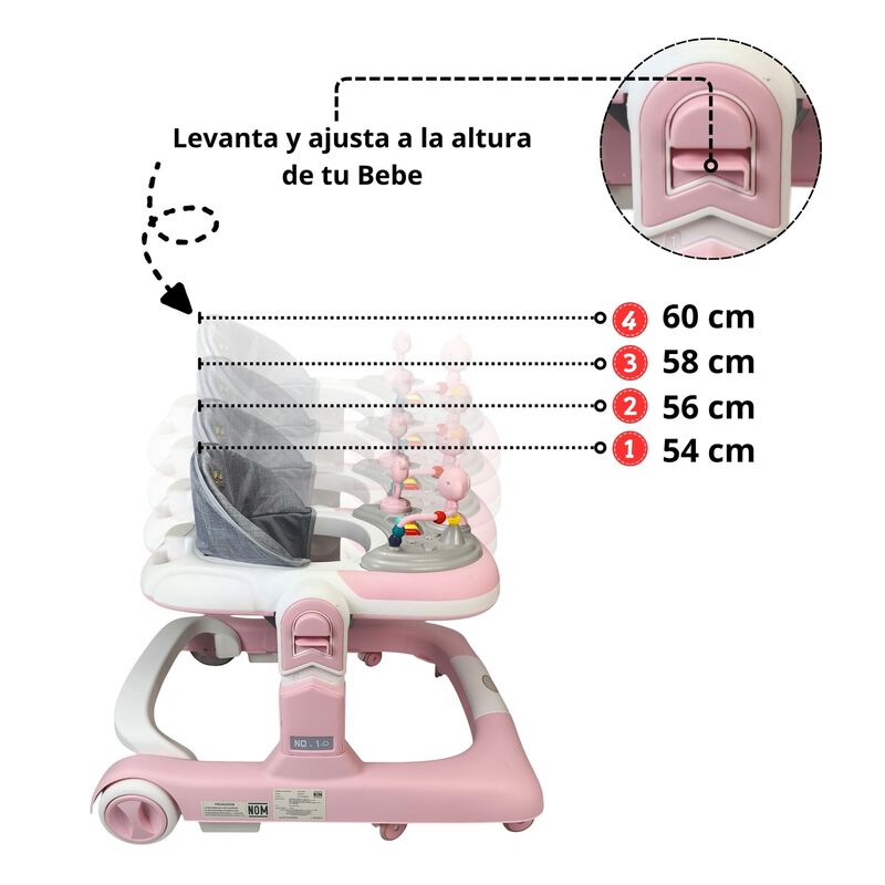 Andadera Infantil Con Asiento Acolchado, Centro... image number null