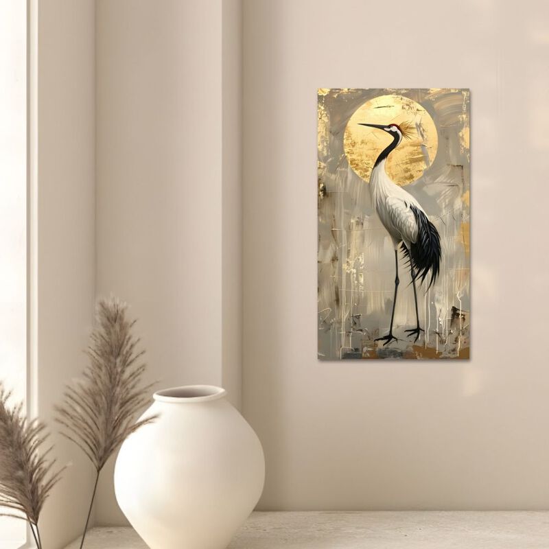 Cuadro Decorativo Animal 20x30cm Grulla Real Im... image number null