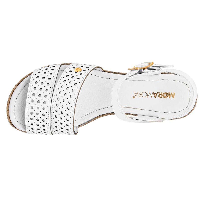 Moramora Sandalia para mujer blanco image number null