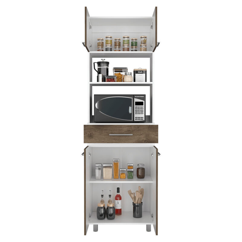 M&oacute;dulo Microondas Prada Nogal Y Blanco Virtual ... image number null