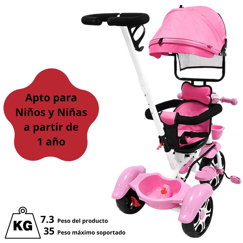 Triciclo Evolutivo para Niños Giratorio 360 con... image number null