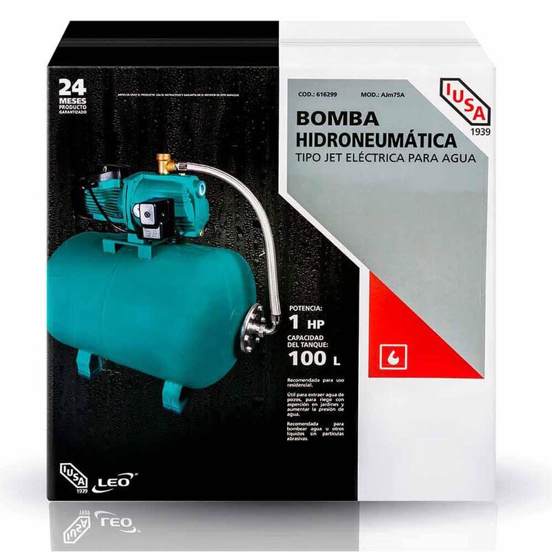 Hidroneum&aacute;tico Bomba Jet 1 HP Tanque 100 Litros image number null