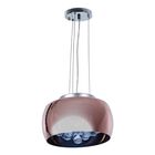 Lampara Colgante De Vidrio Traslucida Con Tiras De Cristal Rosa