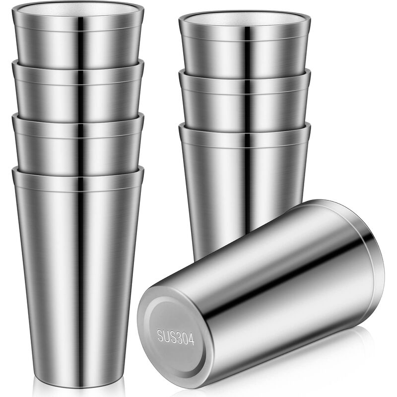 Vaso Zopeal 480 ml Acero Inoxidable Pack De 8 image number null