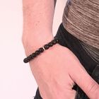 Pulsera Ajustable Ojo De Tigre Y &Oacute;nix Mate