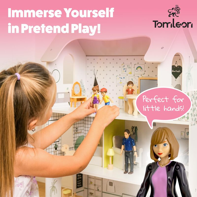 Set Tomleon De Dollhouse People Play Con 9 Figu... image number null