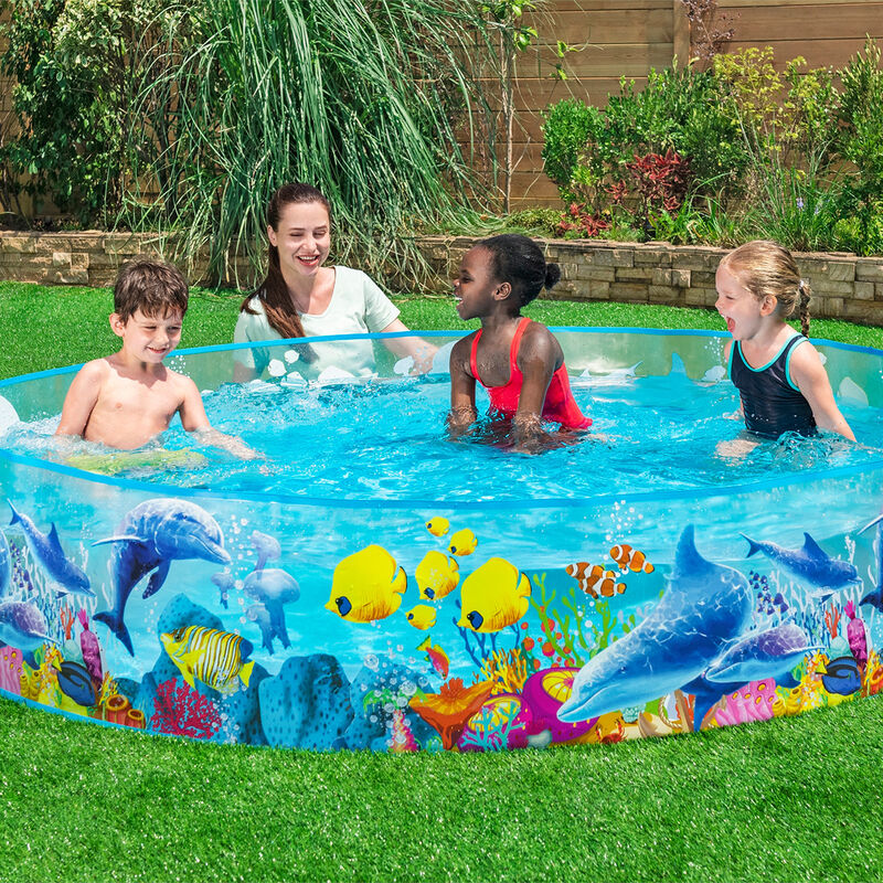 Alberca R&iacute;gida 2.44X46cm Redonda Decorada Mar C... image number null