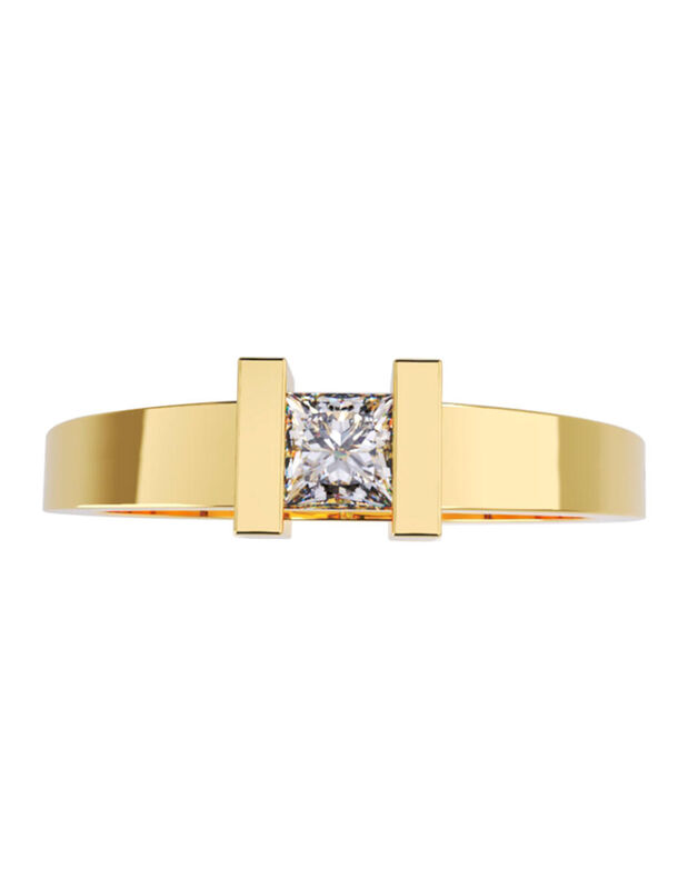 Anillo de Compromiso en Oro de 14K con Circonia... image number null