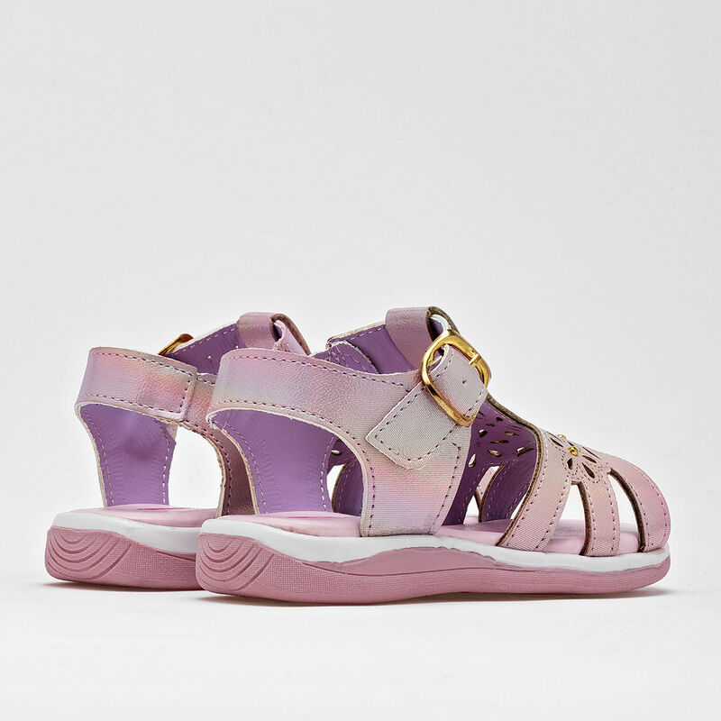 Yondeer Sandalia para bebé niña rosa tornasol image number null