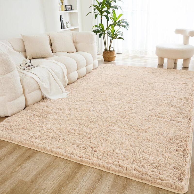 Alfombra De &Aacute;rea Litanika 152 cm Beige De Pelo ... image number null