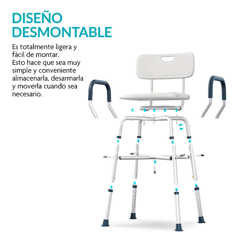 Silla para Ducha Antideslizante para Adultos Ma... image number null