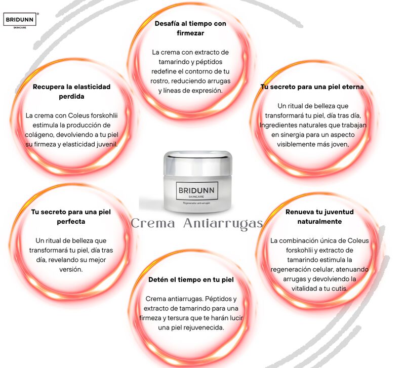Crema Facial Natural Bridunn Antiarrugas Extrac... image number null