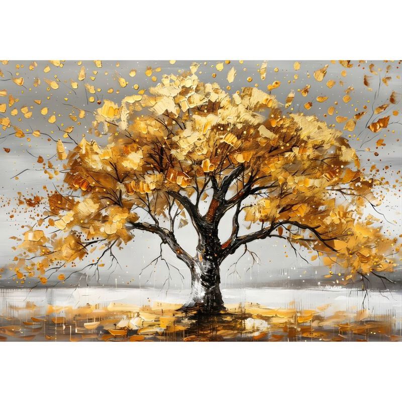 Cuadro Decorativo Planta 90x122cm Bosque Dorado image number null