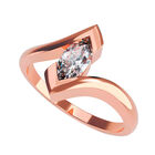 Anillo de Compromiso en Oro Rosa 14K con Circonia -  Talla:11/ FJ592-14R-CZ-11