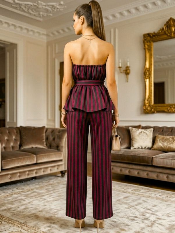 Conjunto 2 Piezas Pantalon Largo Mas Top Malabi... image number null