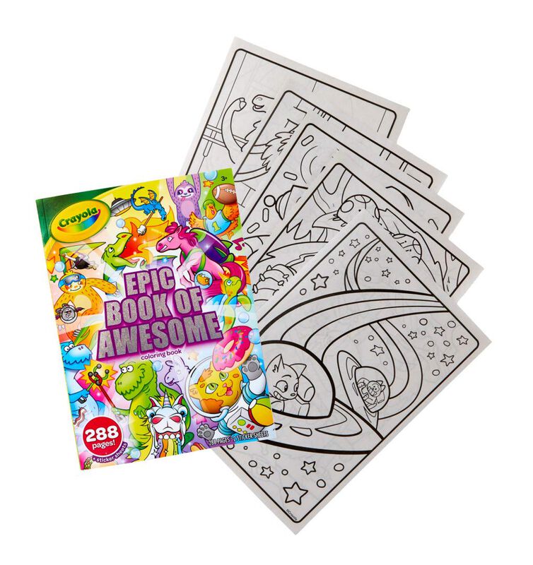 Libro Para Colorear Crayola Epic Book Of Awesom... image number null