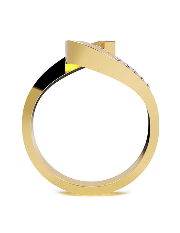 Anillo de Compromiso de 14K con Diamante de Lab... image number null