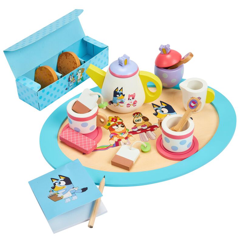 Set Para Fiesta De T&eacute; Bluey Wooden, 18 Piezas, ... image number null