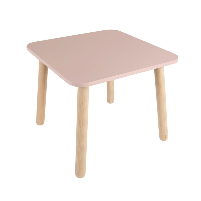 Mesa cuadrada de Madera para Ni&ntilde;os-Rosa image number null