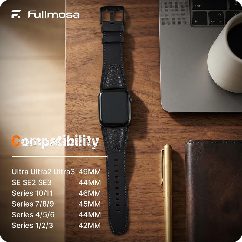 Correa de cuero Fullmosa para Apple Watch Ultra... image number null